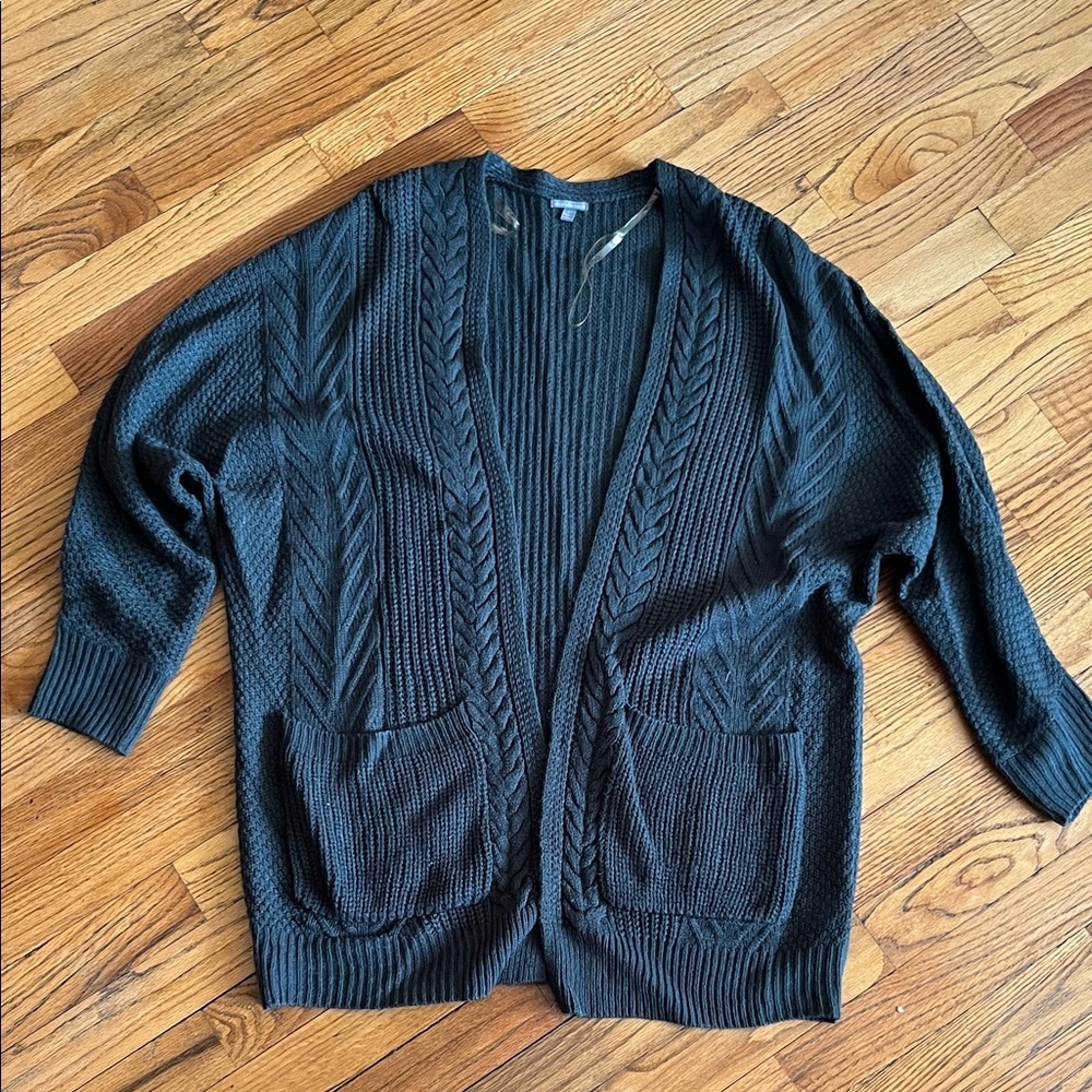 Charlotte Russe Dark Green Cable Knit Cardigan